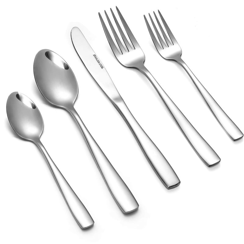 Eslite 60-Piece Silverware Set,Stainless Steel Flatware Set for 12 - Image 1